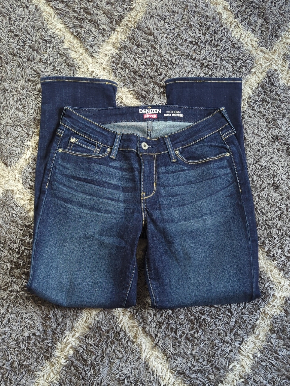 Denizen from Levi's Women's Dark Indigo Modern Slim Cuffed Jean 8 W29